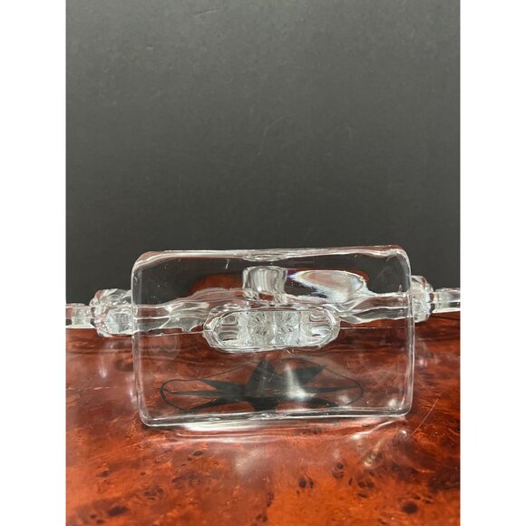 Vtg Viking Glass 3 Light Candelabra Mid Century Vintage Crystal Centrepiece - Picture 6 of 10